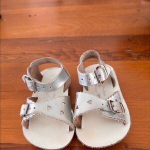 Silver kids sandals